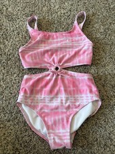art class Pink Tie-Dye Girls One-Piece Swimsuit