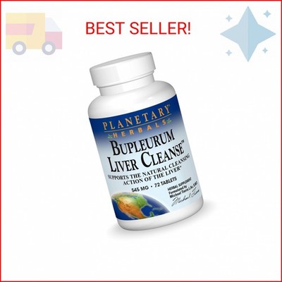 Planetary Herbals Bupleurum Liver Cleanse 545mg - With Calcium, Cypress Rhizome,