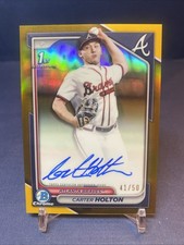Carter Holton- 2024 Bowman Draft - True Gold Refractor Auto /50 #CPA-CH 💎