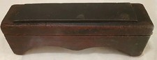 Antique Honing Stone w/Wooden Box Base 9.25 Inches 0194 B40