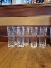 Theresienthal 2+4 Longdrink Glas Wasser Saft Concord Radgravur Bernadotte Vogel