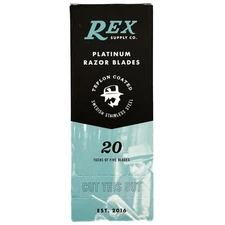 Rex Supply Co., 100 Double Edge Safety Razor Blades, Platinum Coated, Made... 