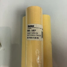 Bienfang Canary 341136 Yellow Sketch & Tracing Paper Rolls 18"x50 Yards