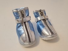 Dog Boots Shoes Paw Protection All Weather Sole Blue