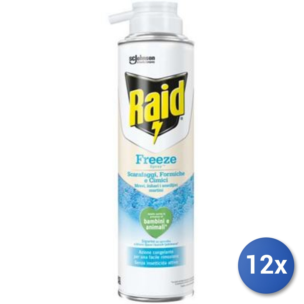 12x Bundle Raid Freeze Spray Scarafaggi Formiche/Cimici Ml 350