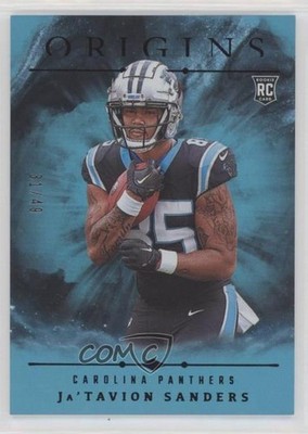 2024 Origins Rookies Holo Turquoise 31/49 Ja'Tavion Sanders #140 Rookie RC 0ud4
