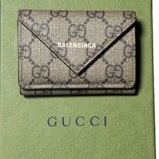 Gucci x Balenciaga 681704 Compact Wallet Tri-Fold Wallet with Accessories