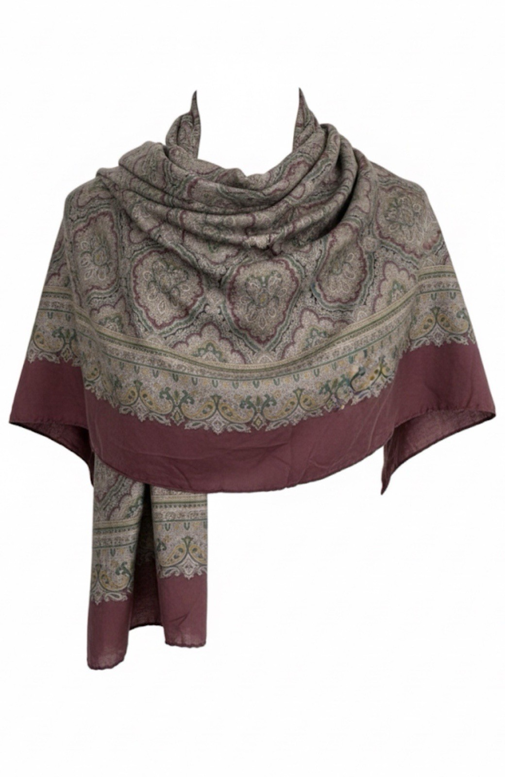 Bally Authentic Large Rectangle Silk Shawl Persia… - image 3