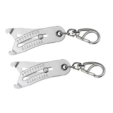 2PCS Nut and Bolt Thread Checker Bolt Size Finder Keychain Verification Tools