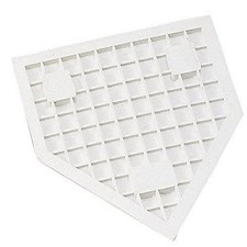 Champion Sports-96 Heavy-Duty Rubber Home Plate, White 16 x 17 x 1