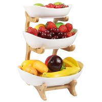 KüChe Obstschale Keramik Etagere Dekoschalen Ablagekorb 3 StöCkig 20 23 28 Cm