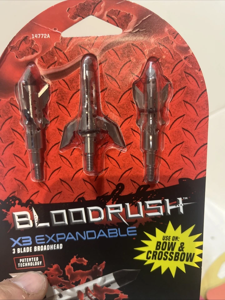 ALLEN BLOODRUSH ARCO / BALLESTA X3 EXPANDIBLE 3 HOJAS CABEZA ANCHA 100 GR Foto 3 de 4