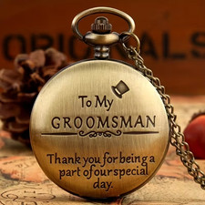 Fashion Pocket Watch Modern Quartz Watch Roman Numerals Casual Groomsmen Gift