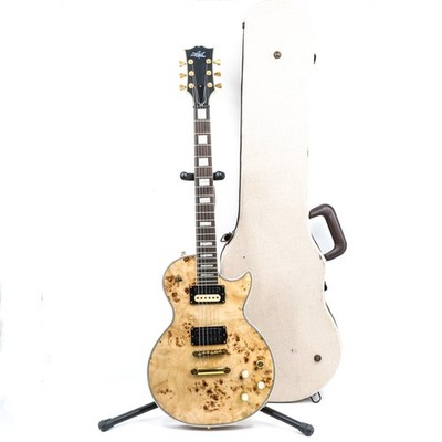 FACTORY CUSTOMIZED 6 STRING ELECTRIC GUITAR HIGH QUALITY NATURAL WOOD HARD CASE