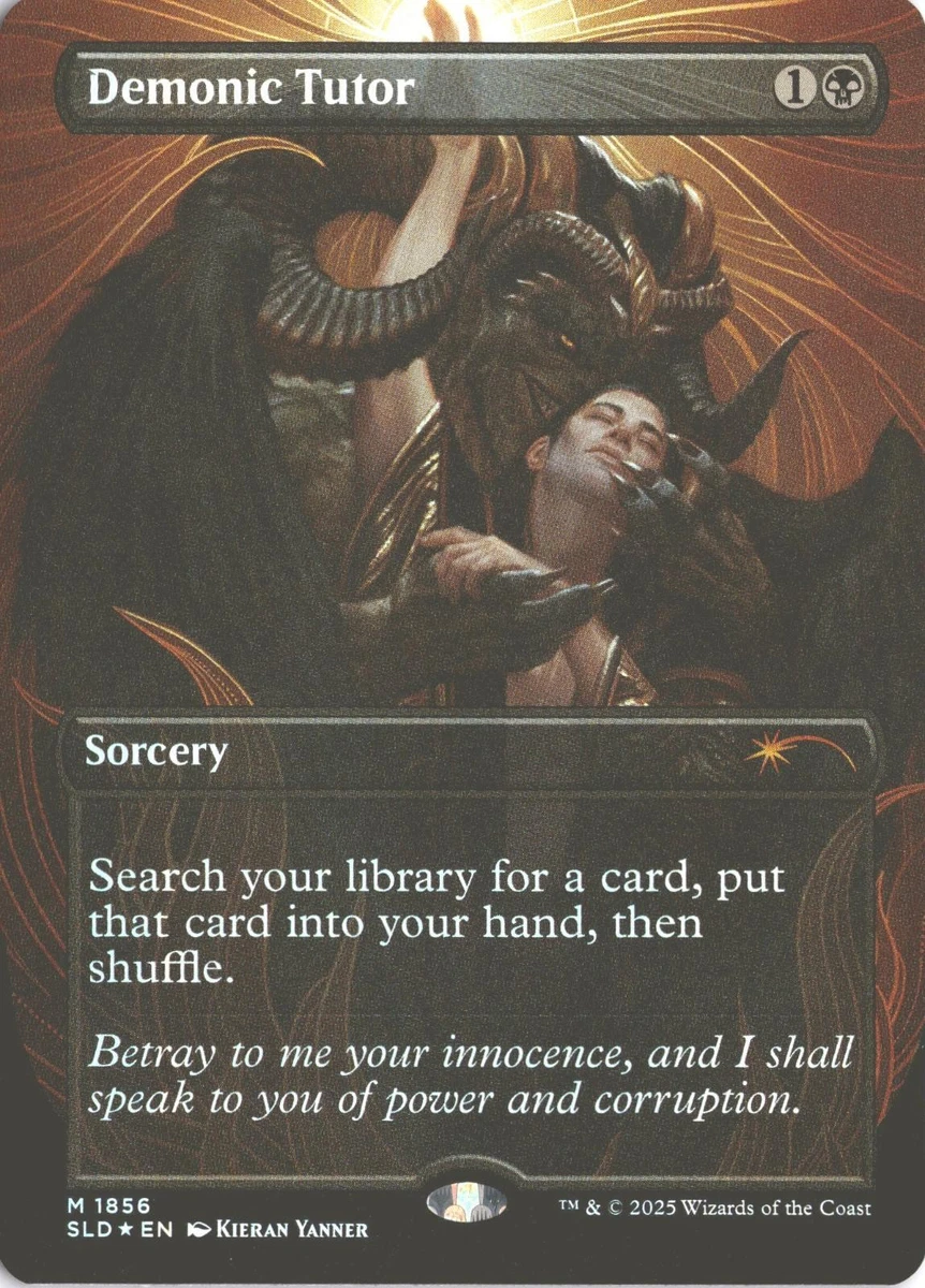 Demonic Tutor Magic: The Gathering Near Mint or Better Individual