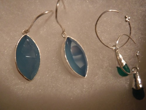 Set of 2 Pair Silver Pierced Earrings -NWOT - Picture 2 of 5