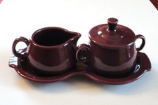 Retired New Other Modern HLC Fiesta Ware Cinnabar Sugar Bowl Lid Creamer Tray
