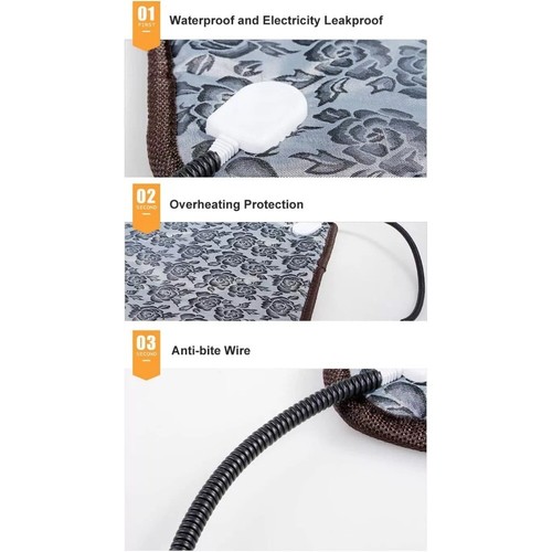 Almohadilla térmica ajustable para gato perro mascota calentador eléctrico cama impermeable - Imagen 9 de 16