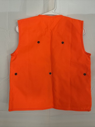 RedHead Hunting Vest Camo Safety Orange Medium Deer Shell Coated Pockets Zip - Picture 5 of 12