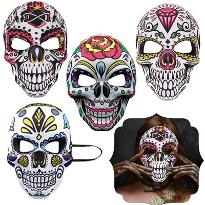 Unisex Erwachsene Halloween Süßigkeiten Schädel Gesichtsmasken 25 cm, Kostüm Zubehör