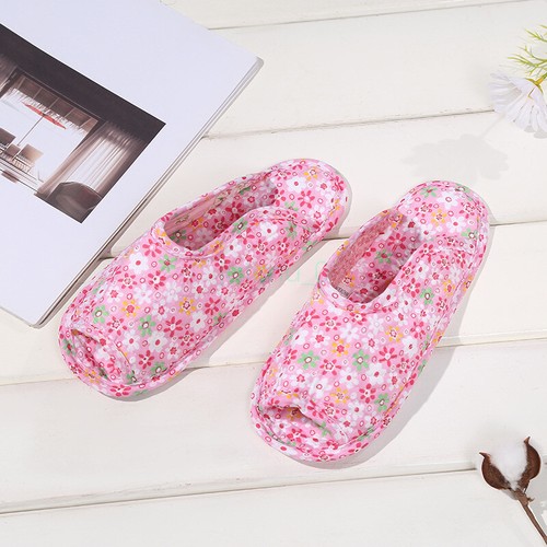 HOT Women Indoor Floor Shoes Floral Printed Cotton Nonslip Home Slippers Slip on - Picture 21 of 47