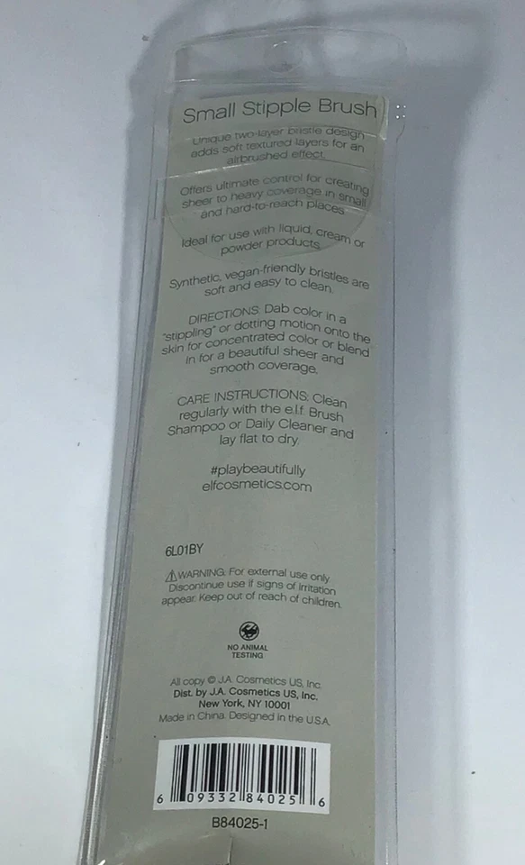 Elf Makeup Small Stipple Brush Two-Layer Bristle Vegan Friendly New  - Image 2 of 3