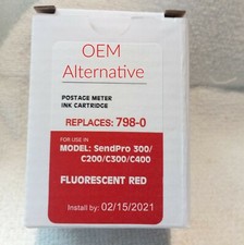 Pitney Bowes OEM Equivalent SL-798-0 Ink Cartridge Sendpro C200, C300, C400