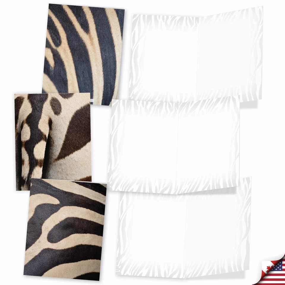 10 tarjetas de notas en blanco surtidas para todas las ocasiones con sobres - ZEBRA ZEAL M2032 Foto 4 de 4