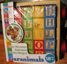 Garanimals 20 Wooden ABC Blocks & Wagon