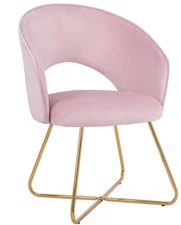 Velvet Comfy Pink Accent / Lounge Chair - gold legs great condition super clean