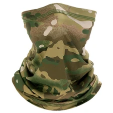 Green Tan Hunter Neck Gaiter Helmet Liner Camouflage Multi Function Face Mask