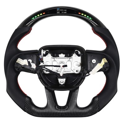 Dry Carbon Fiber LED Steering Wheel For Dodge Challenger SRT 2015+ w/Heated