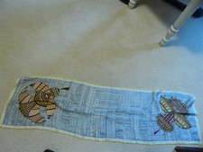 VG 1950S UNUSUAL SILK  SCARF FIGHTING BIRD DESIGN JAPAN  SAMURAI