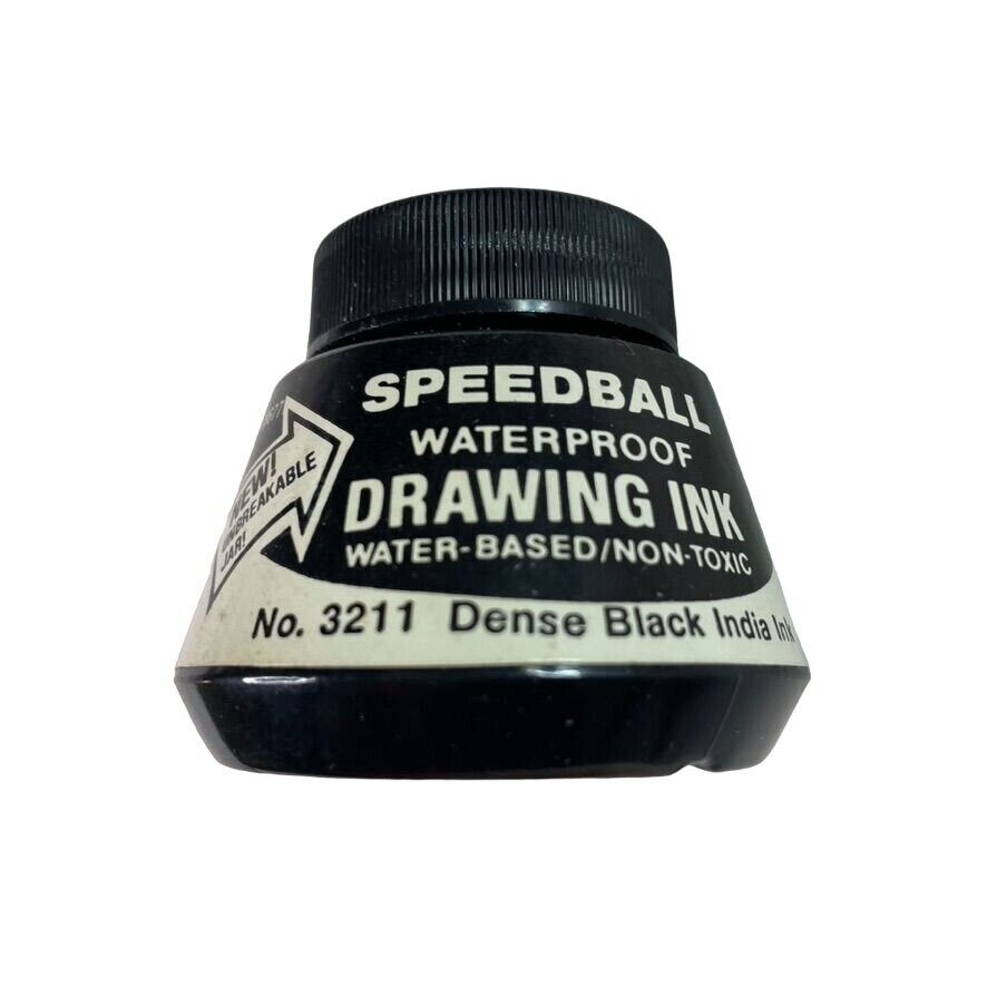 Vintage Black India Dense Waterproof Drawing Ink Mix Media Vintage Black India Dense Waterproof Drawing Ink Mix Media