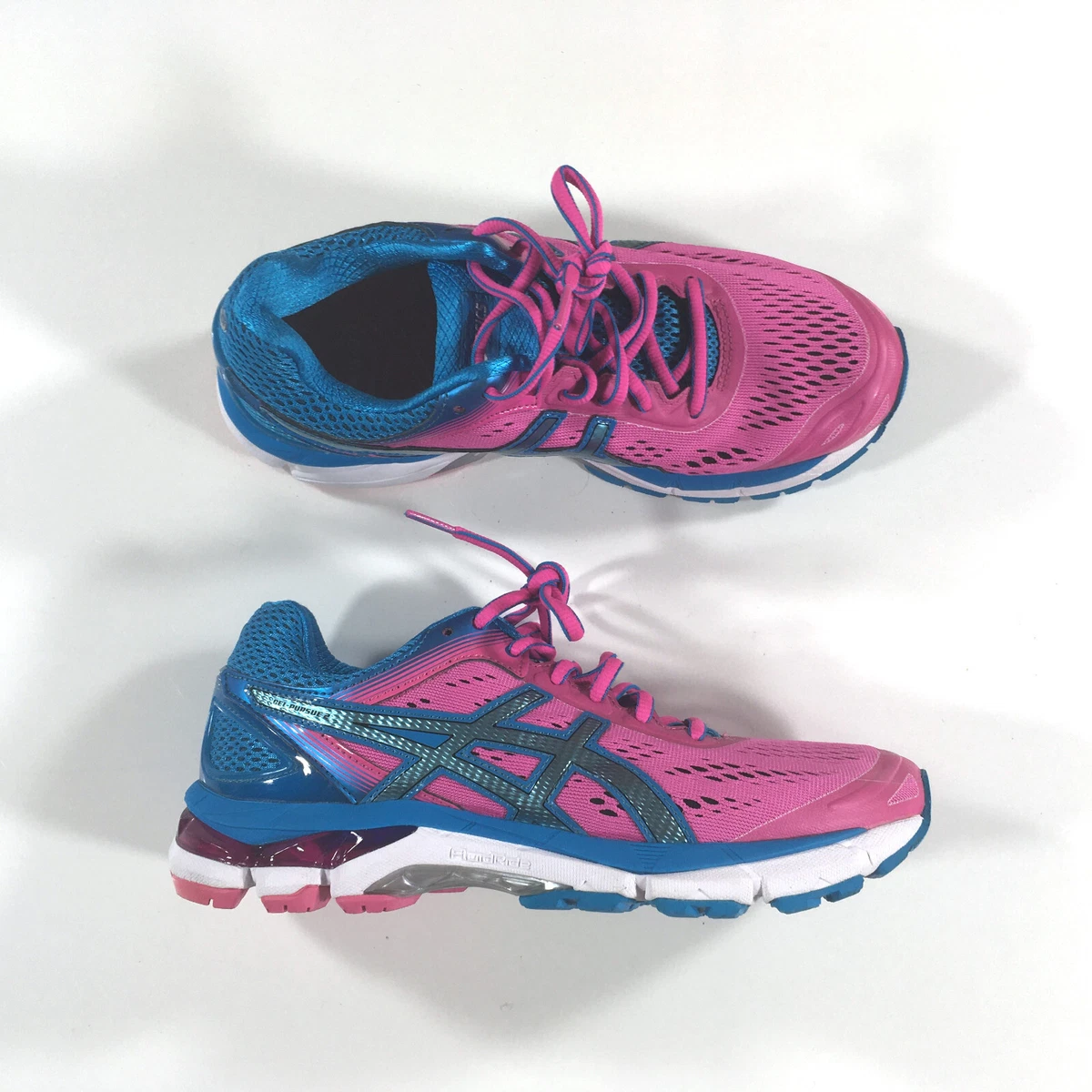 Un pan impresión transportar Asics Gel Pursue 2 Running Shoes Womens Size 7 Pink Blue T5D5N | eBay