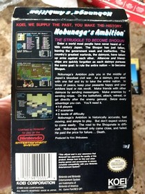 Nobunaga's Ambition NES Nintendo Complete CIB Authentic!  Rare with poster