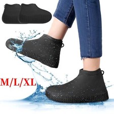 Anti-slip Rubber Rain Shoe Covers Reusable Waterproof Shoes Cover Protector L/XL