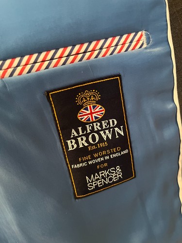 Traje de 2 piezas gris lana pura autógrafo M&S para hombre 46L Jkt 40L pantalón - Imagen 5 de 9