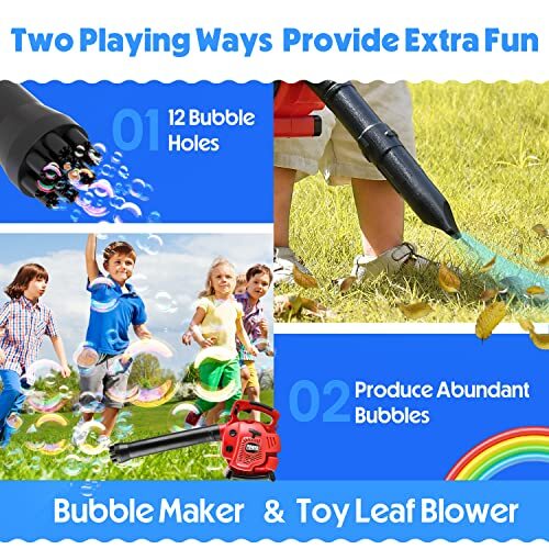 Bubble Leaf Blower for Toddlers - Upgrade Kids Bubble Machine with Red1 - Picture 3 of 7