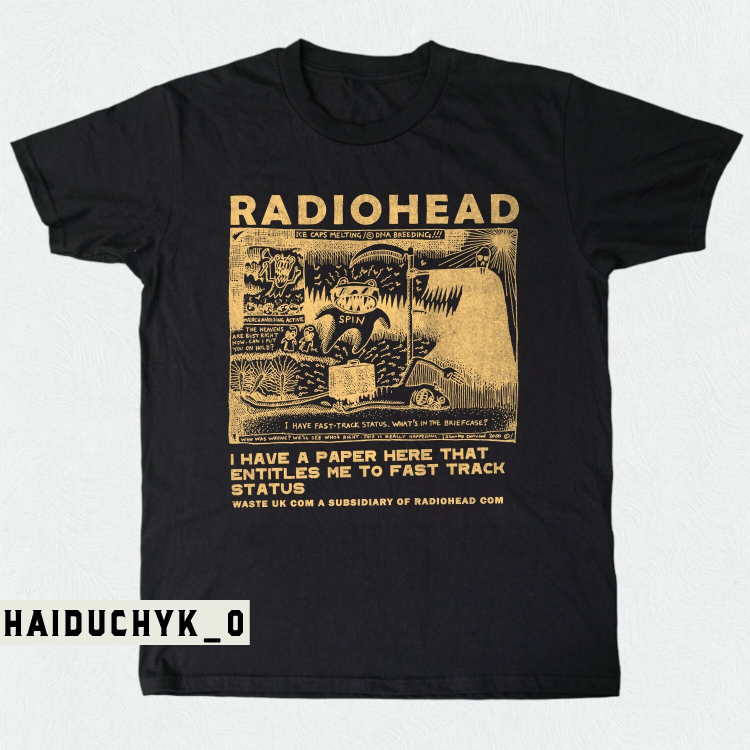 Radiohead Retro Concert Unisex Black T-shirt Size S-5XL