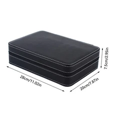 6/10/12 Slots PU Leather Watch Pouch Organizer Box Jewelry Storage Display Case