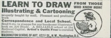 1914 Learn To Draw Illustrating Cartooning By Mail Outfit Offer DC Ad CO8
