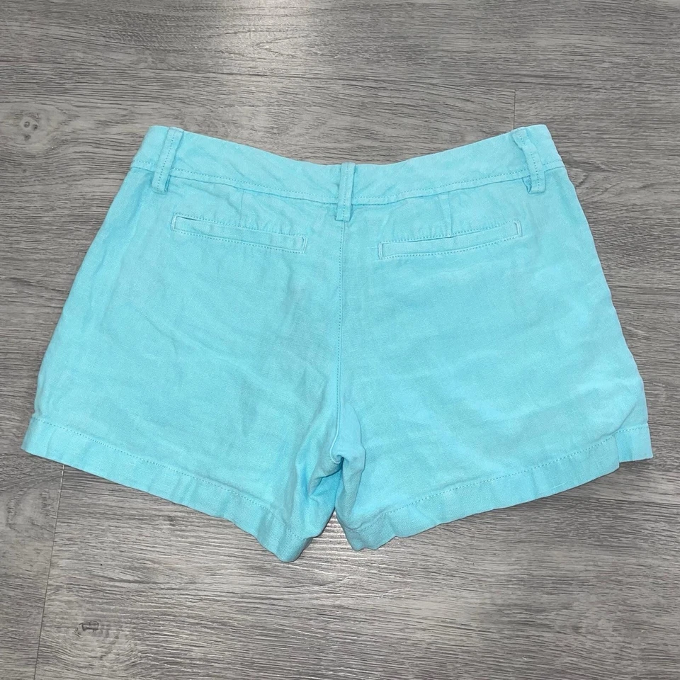 Pantalones Cortos Lilly Pulitzer 100% Lino Calla Para Mujer 2 Preppy Verano Playa Costera Foto 2 de 4