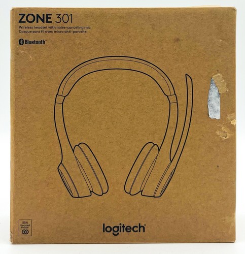 Logitech Zone 301 Wireless Bluetooth Headset W/ Noise-Canceling Microphone - Picture 2 of 3