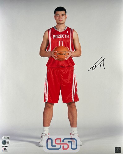 Yao Ming Houston Rockets Signed Autographed 16x20 Photograph Photo USA SM BAS