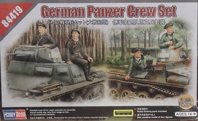 WWII GERMAN PANZER CREW 4 FIGURE SET HOBBY BOSS 1:35 SCALE PLASTIC ...
