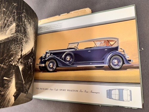 Vintage 1930’s PACKARD Super Eight Car Brochure Catalog Book Booklet 1933 Color - Picture 8 of 14
