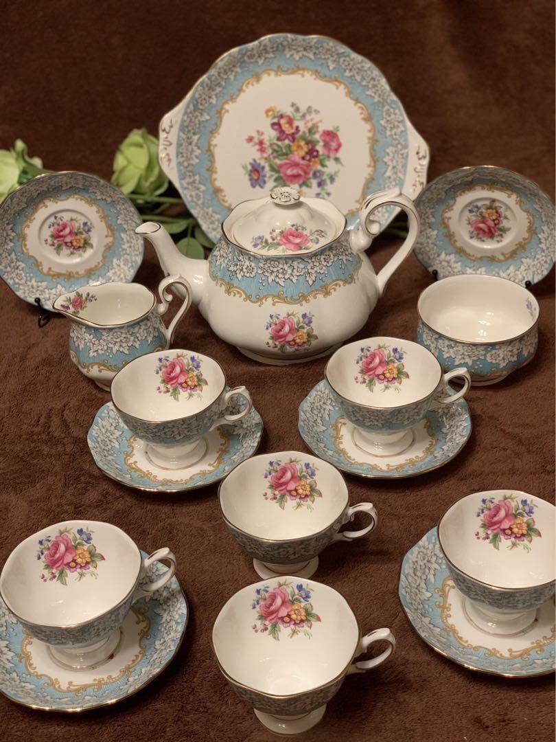 Royal Albert Enchantment Tea Set Creamer Teapot Mug Cup Saucer 
