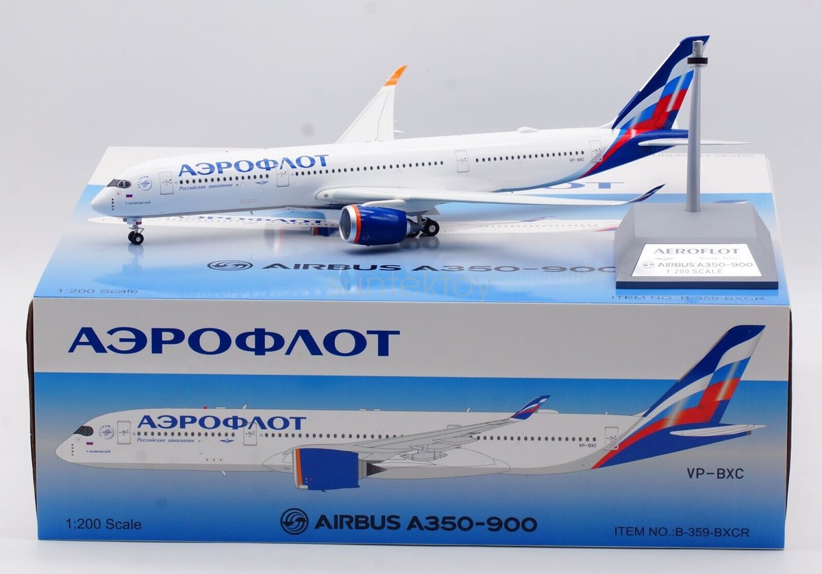 B-Models 1:200 Scale Aeroflot Airlines Airbus A350-900