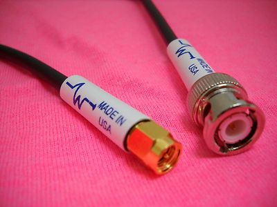 BNC Plug to SMA Plug Male pigtail Cable RG58 20'' MADE IN USA
